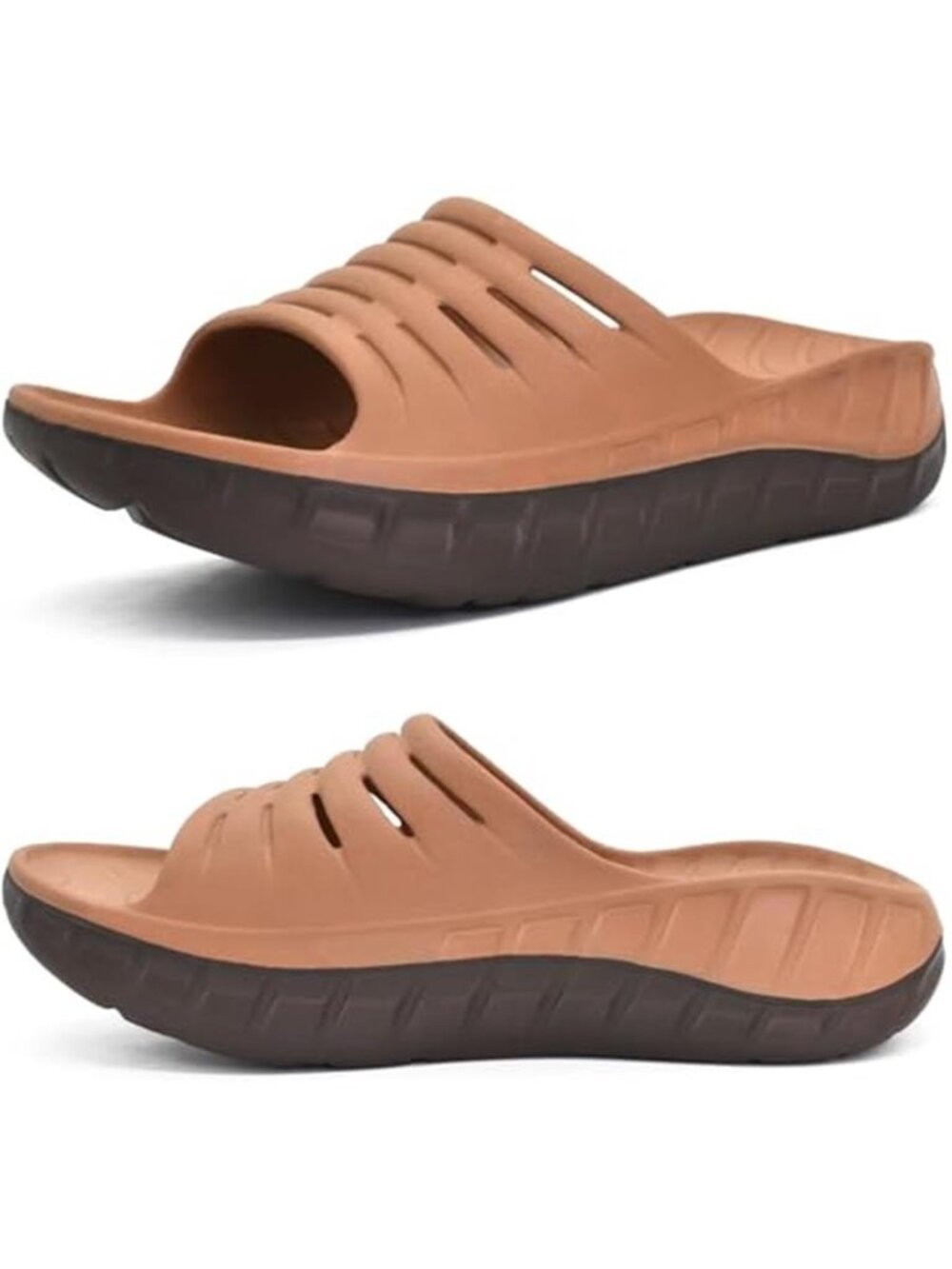 New Mens Recovery Sandals Orthotic Arch Support Open Toe Sport Slides Thick
